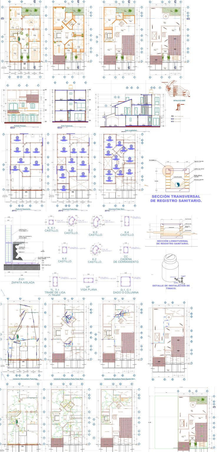 Detalles Hidraulicos Sanitarios Y Cisterna En Dwg Kb