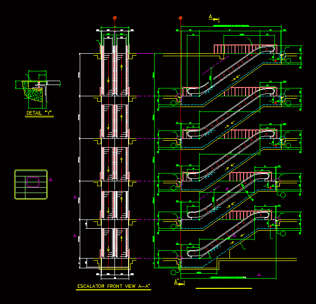 Escalera Mec Nica En Dwg Librer A Cad