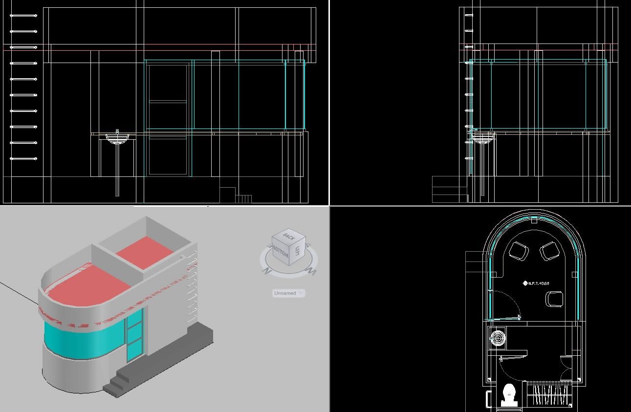Caseta De Vigilancia En 3d En AutoCAD Librería CAD