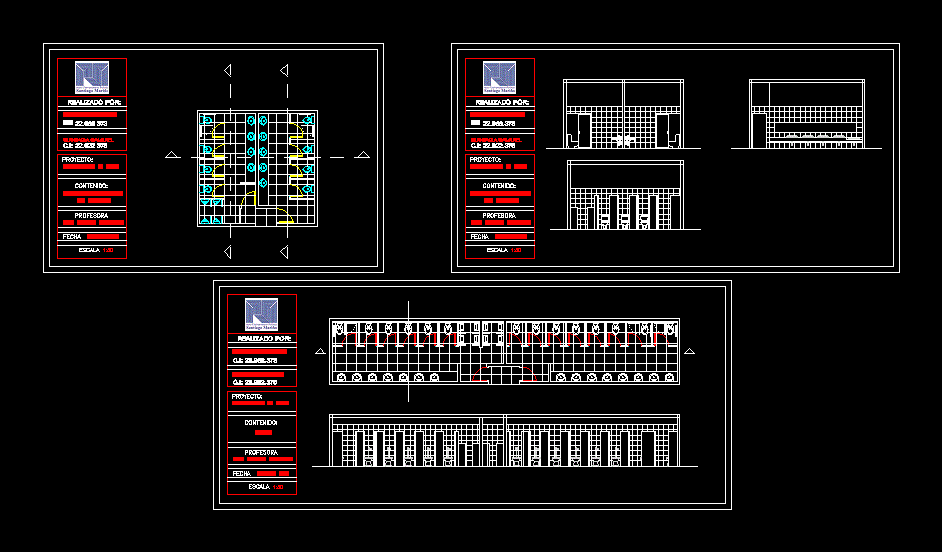 Baños Publicos En DWG Librería CAD