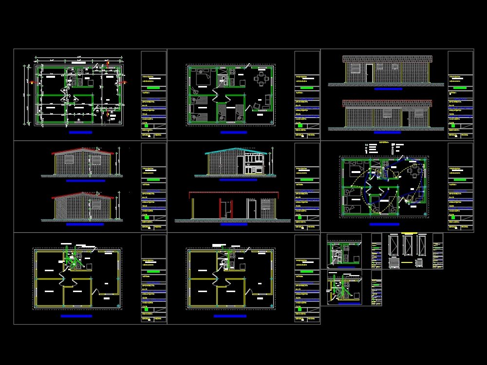 Vivienda Unifamiliar En Dwg Librer A Cad