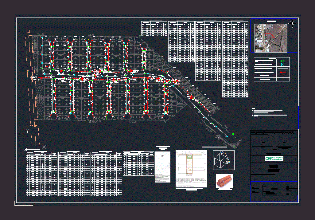 Obra Civil Fraccionamiento Alumbrado Publico En Dwg Librer A Cad