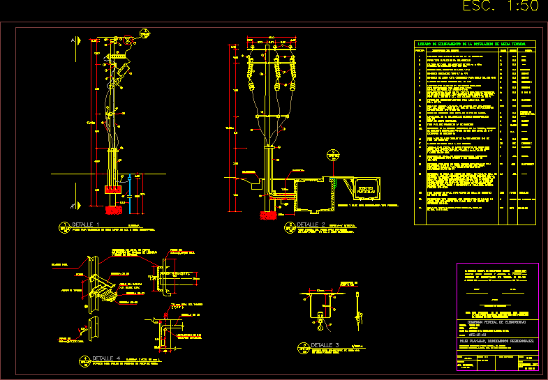 Transition From Aerial To Underground Connection In Dwg Cad Library