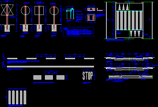 Señalizacion Y Pintura En DWG Librería CAD