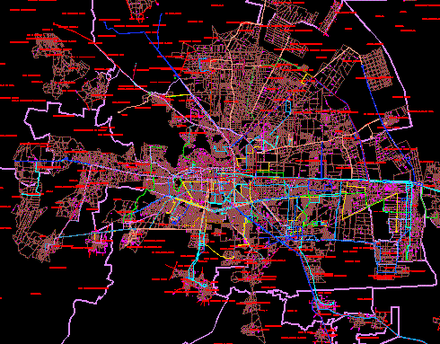 Mapa Cd de Toluca Edo De Mexico En DWG Librería CAD