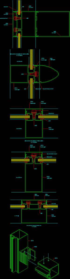 Perfileria Aluminio Aluar En Dwg Librer A Cad