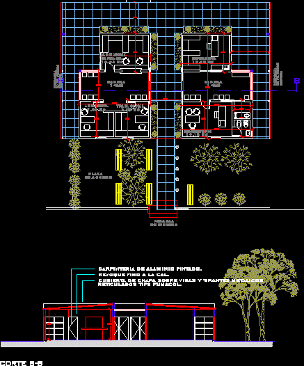 Posta Sanitaria Rural En Dwg Librer A Cad