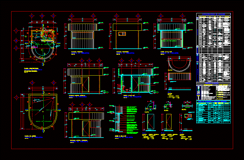 Detalles Constructivos de Caseta de Vigilancia