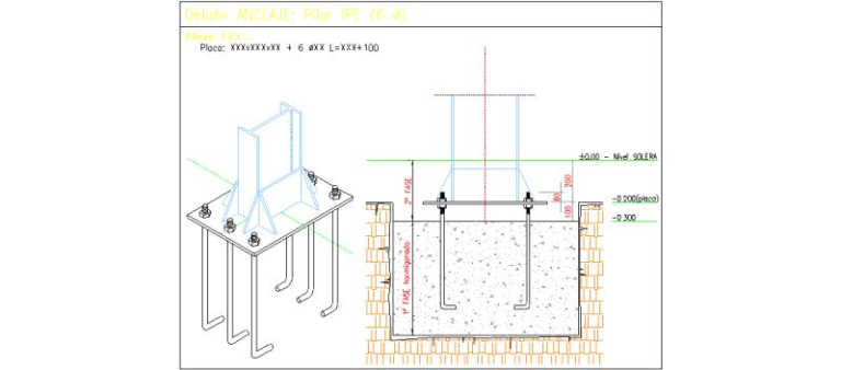 IPE pillar foundation anchorage detail