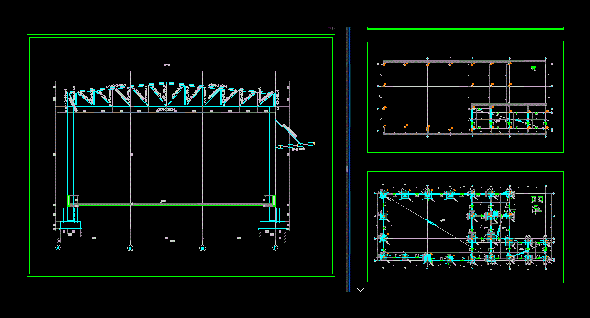 Detalles estructurales de un almacén