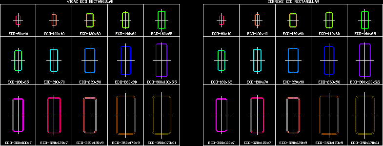 Perfiles ECO rectangulares