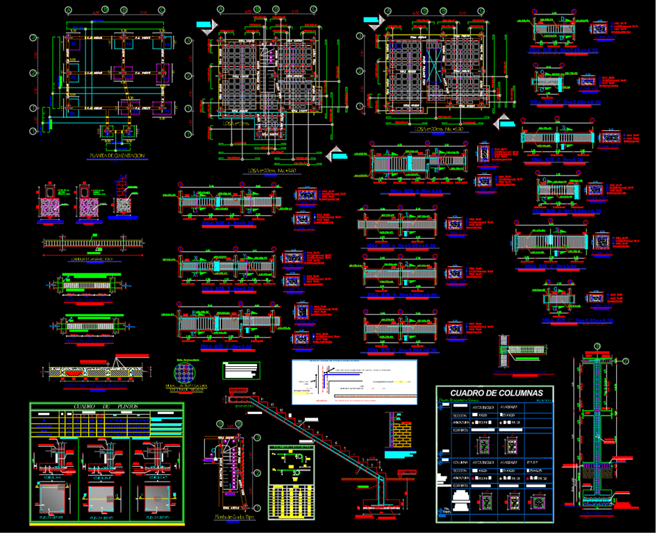 Plano Estructural de Casa Tipo A
