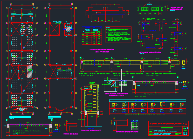 Plano de Detalles Constructivos de una Vivienda Unifamiliar