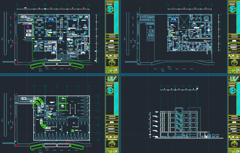 Plano de detalles de edificio multifamiliar