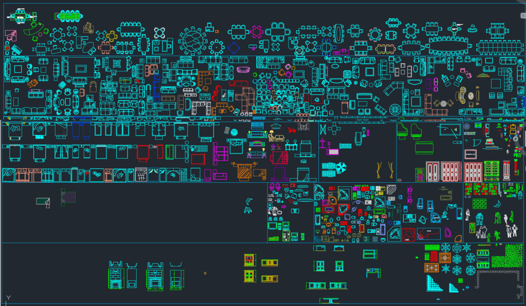 blocos cad acessórios