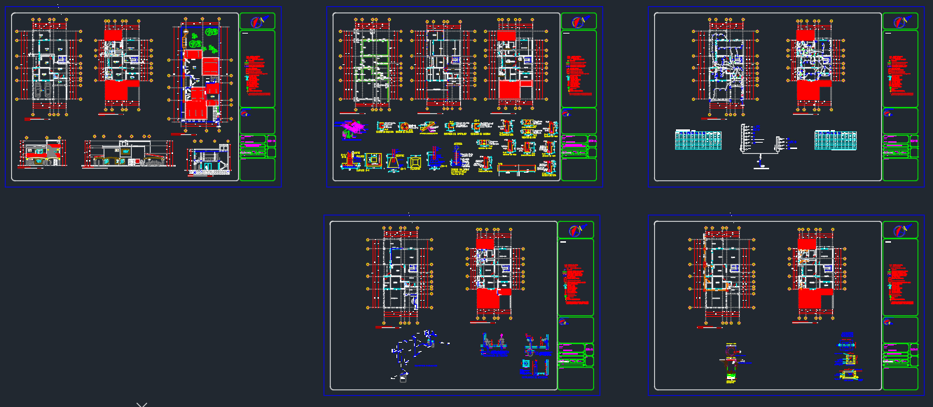 Plano de detalles de una Vivienda Unifamiliar