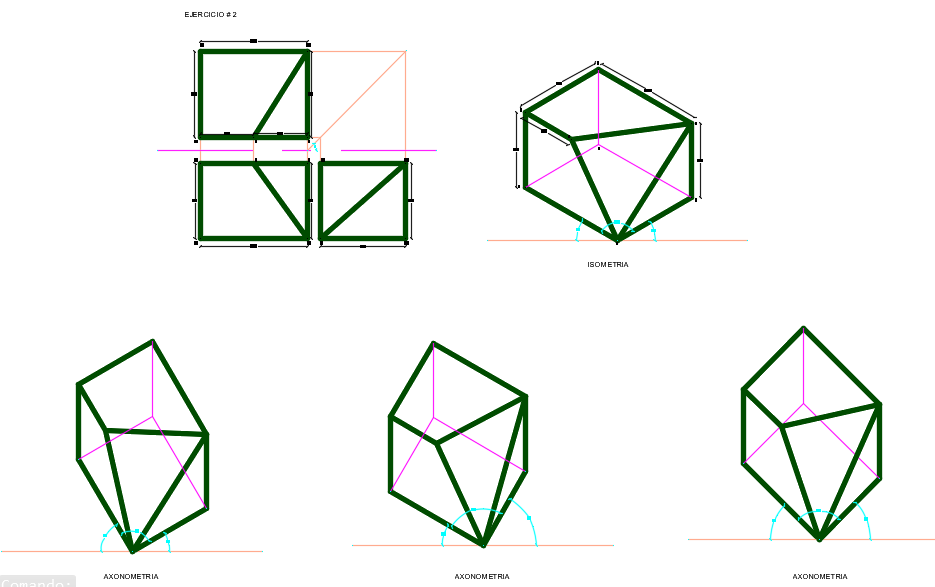 Ejercicio de Isometría y Axonometría