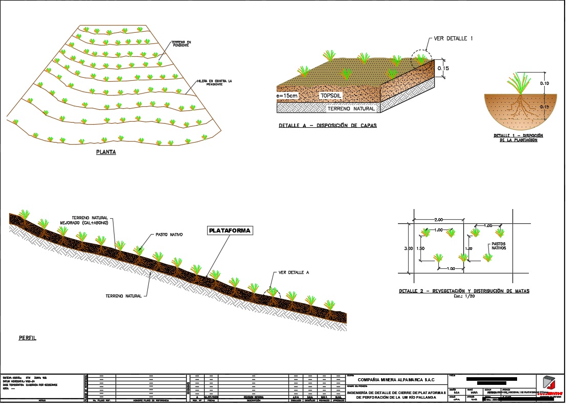 diseño de cobertura vegetal