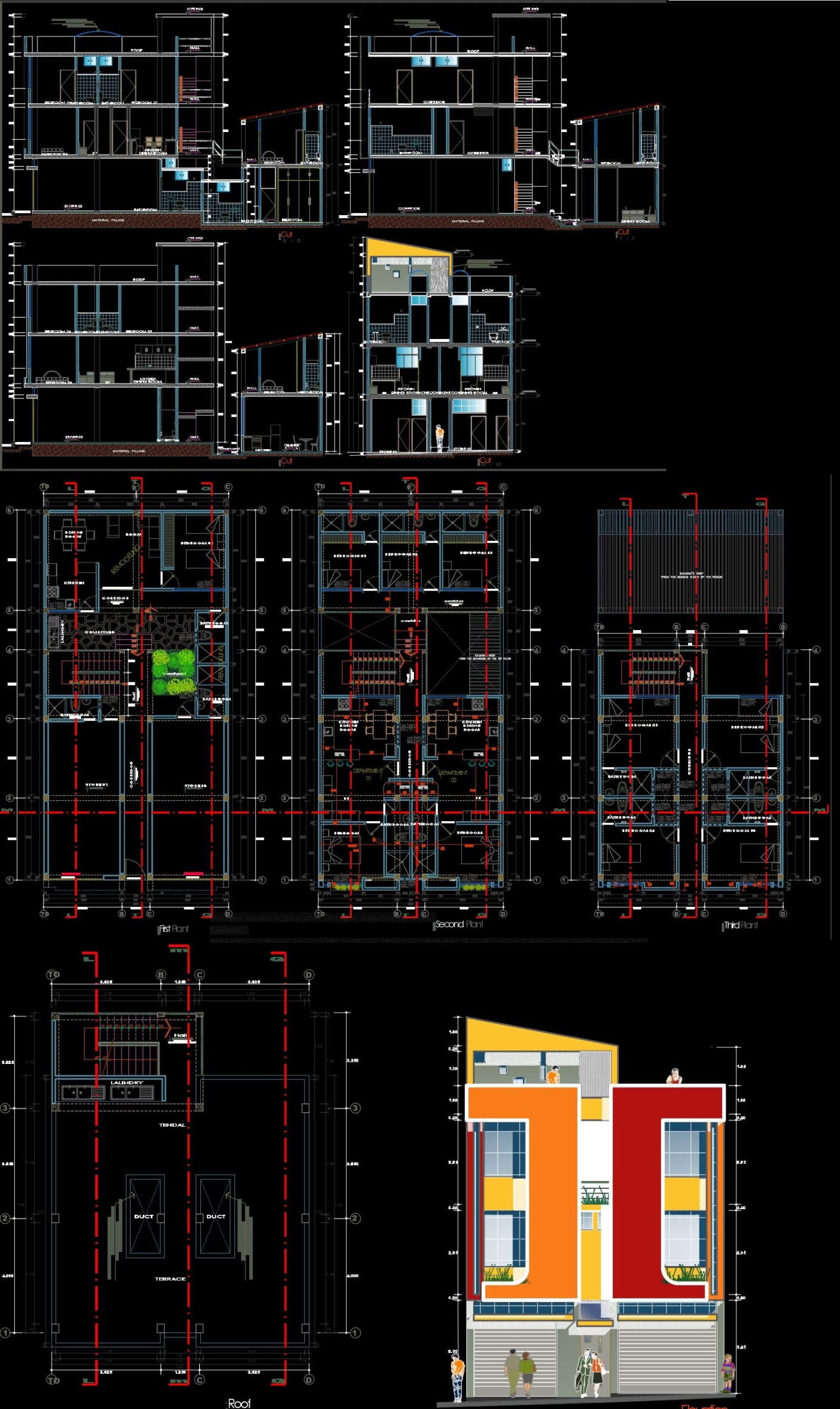 Plano de edficio comercial