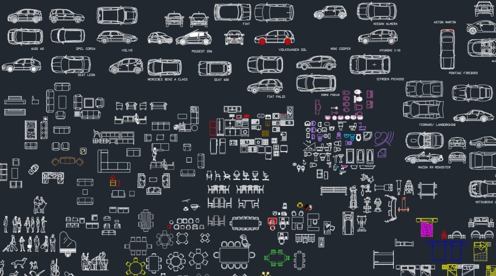 bloques autocad automoviles