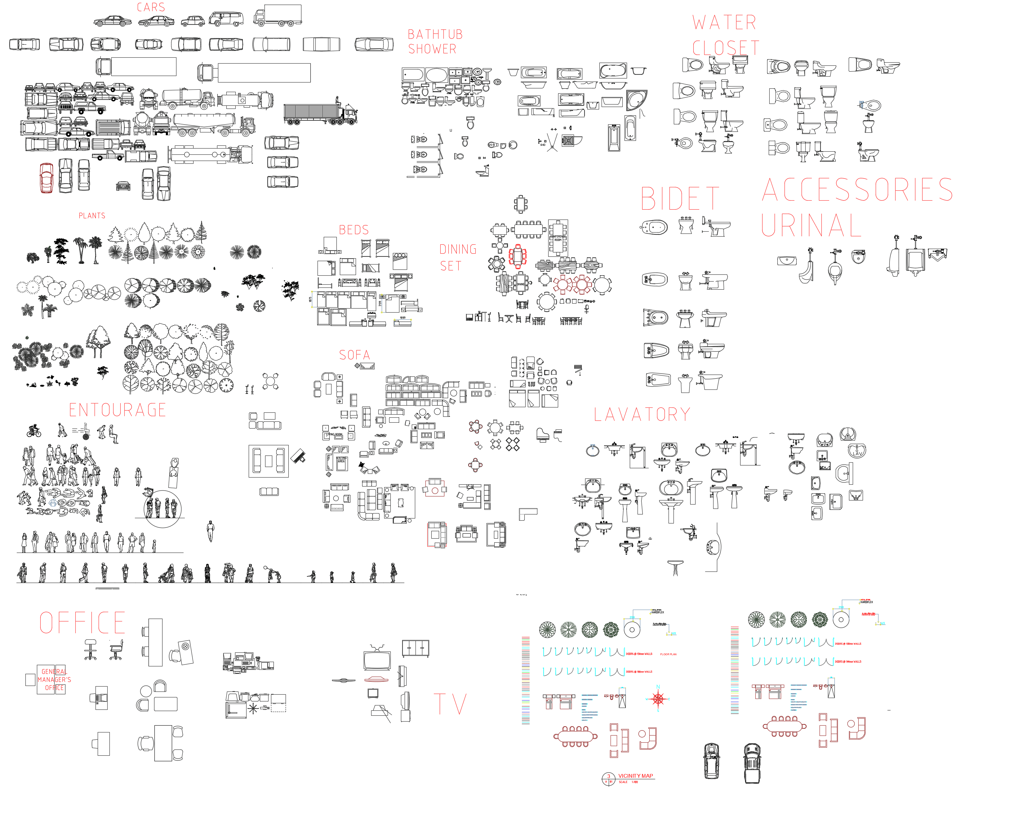 bloques-autocad-objetos-variados