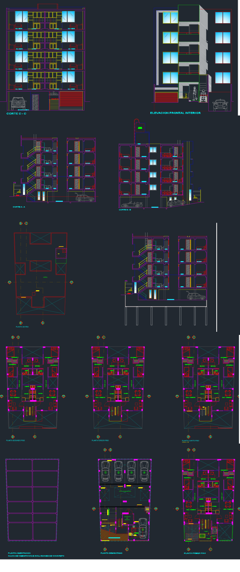 Plano de Edificio de Departamentos