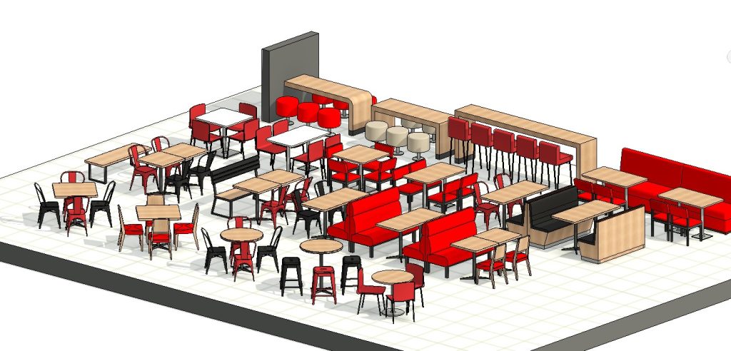 revit restaurant furniture