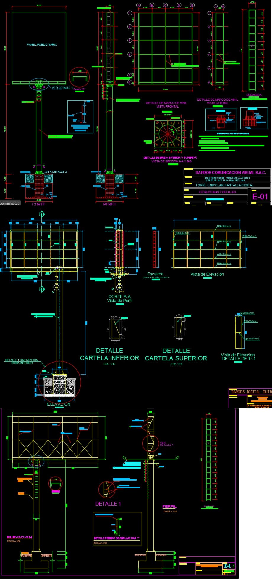 panel publcitario unipolar 14.4x7.2 y 12x6