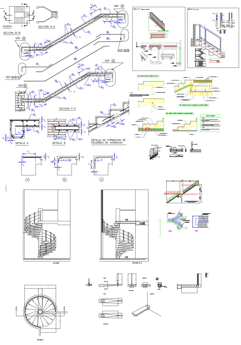 Detalles Técnicos de Escaleras