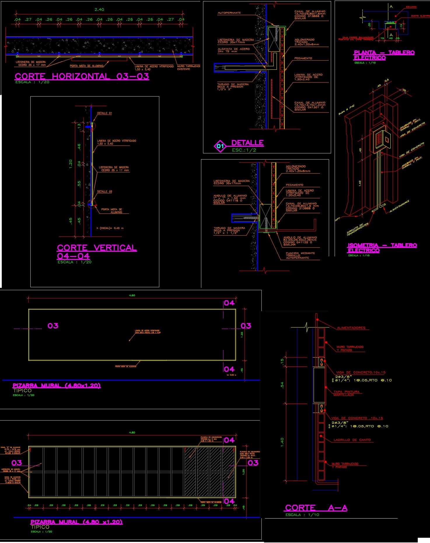 Detalle De Pizarra En Autocad Librer A Cad