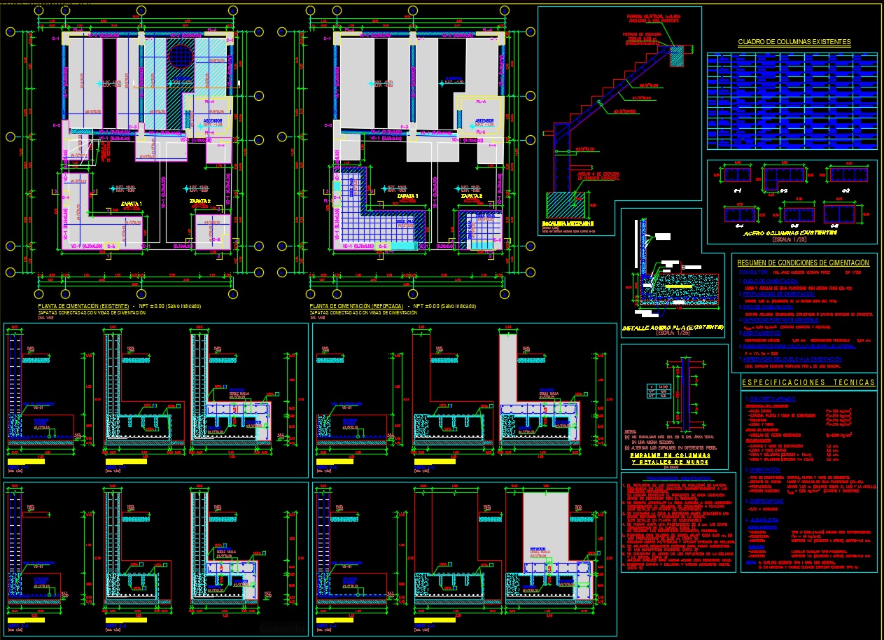 plano de cimentaciones