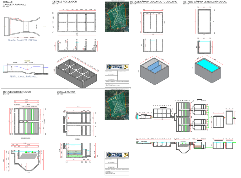 Conception d'une usine de traitement d'eau potable au format DWG (8.48 ...