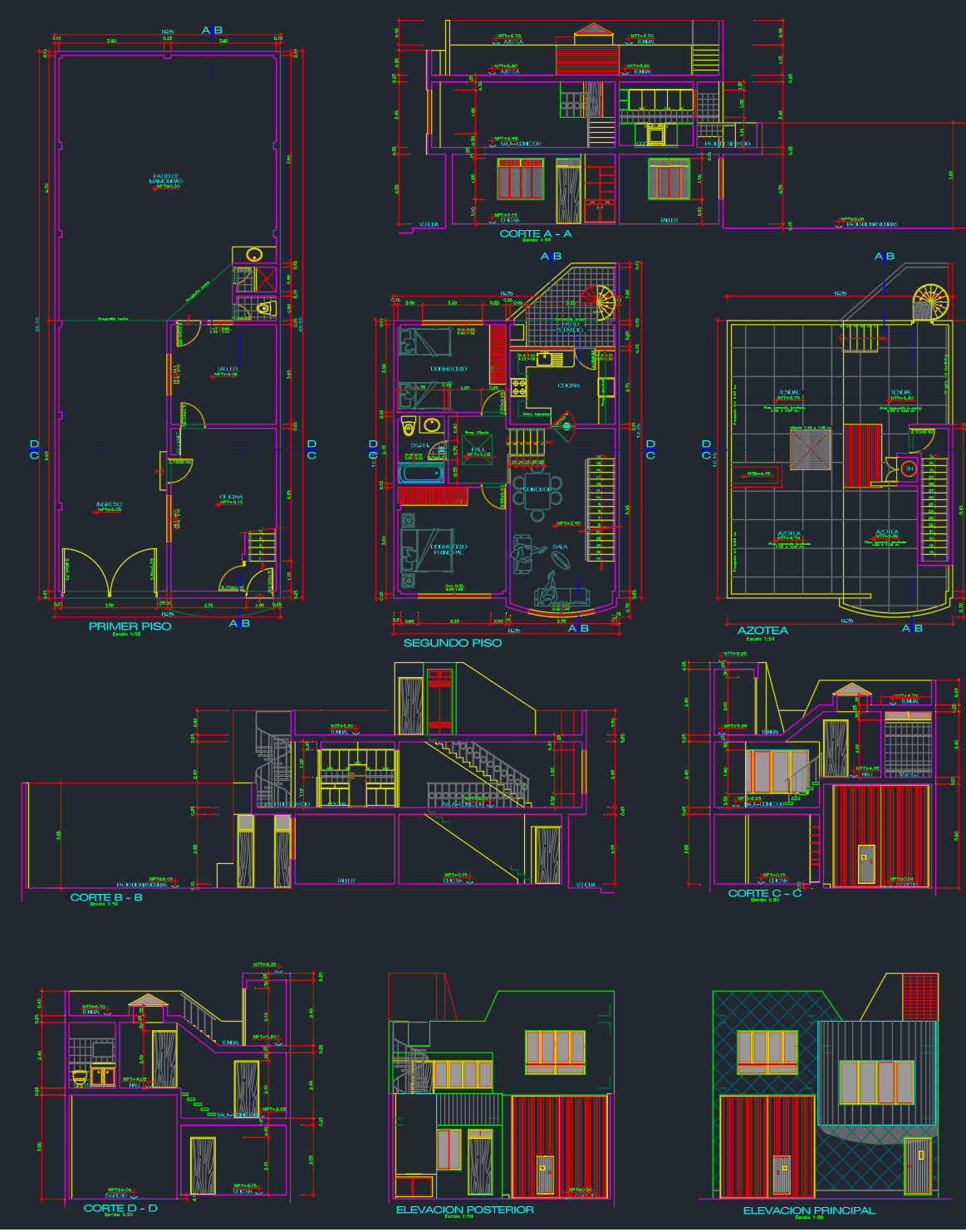 Plano Arquitectónico de Vivienda Unifamiliar