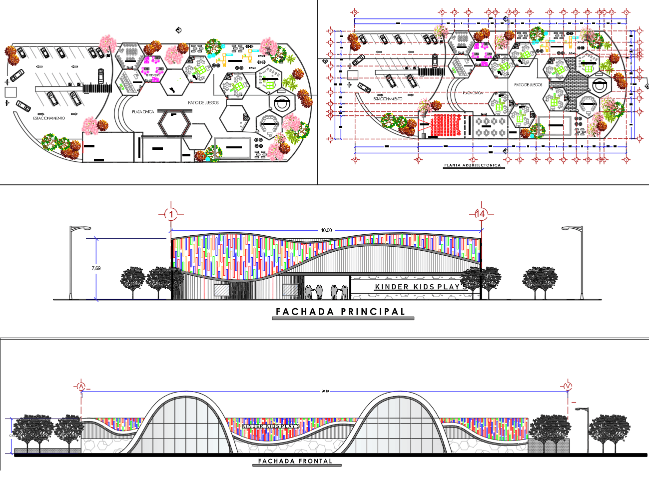 Diseño Arquitectónico de Kinder Kids Play