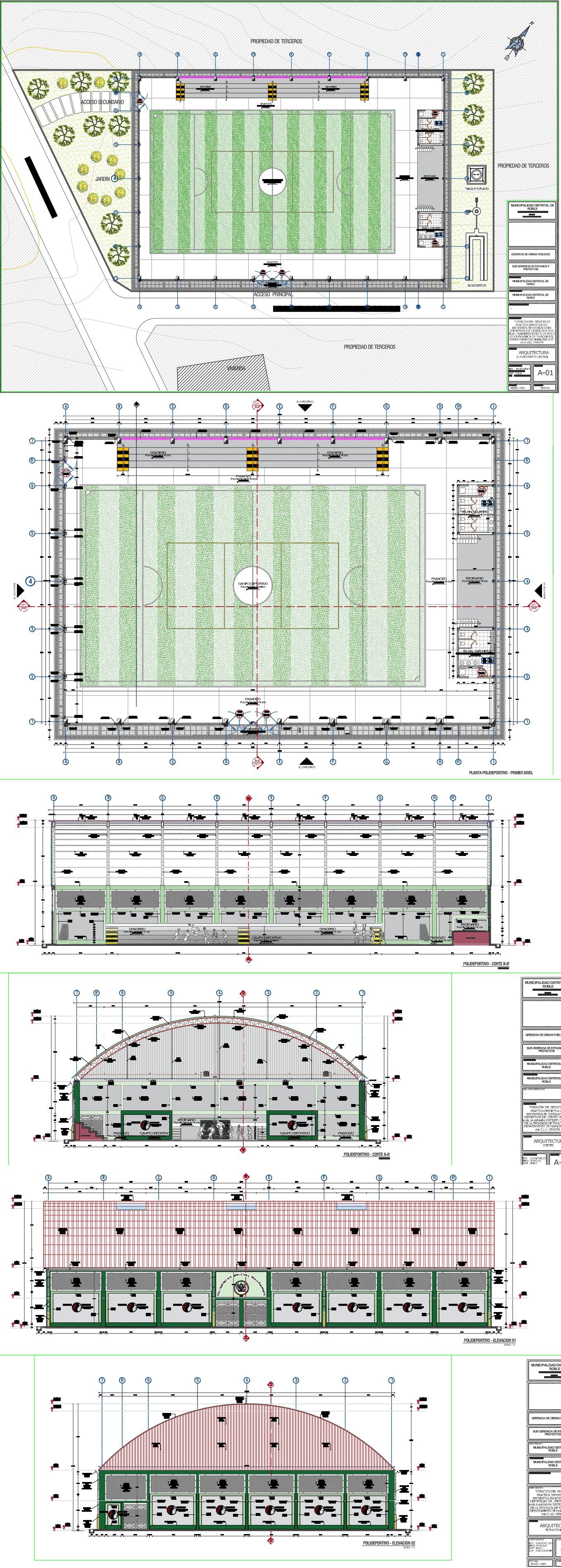 Plano Arquitectónico de Polideportivo