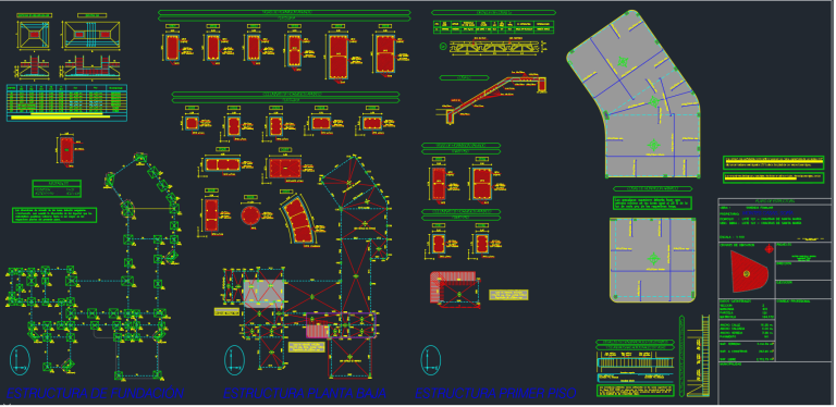 Plano Estructural de Casa de 255m²