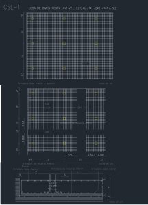 Plano detalles losa de cimentación