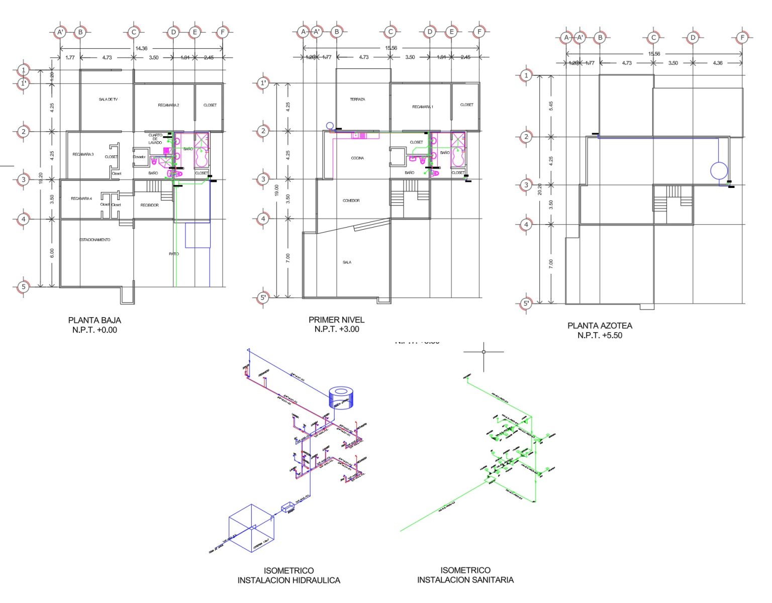 Plano De Instalaciones Hidráulicas En DWG (322.15 KB) | Librería CAD