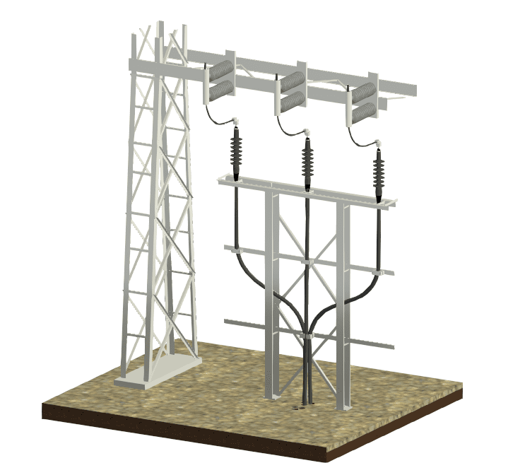 Estructura de transmisión eléctrica