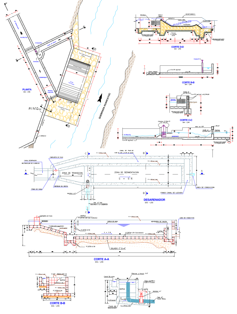 Planos de Bocatoma y Desarenador