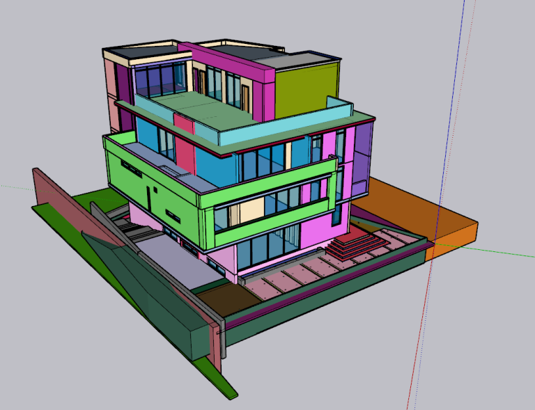 Modelo 3D de Edificio Moderno