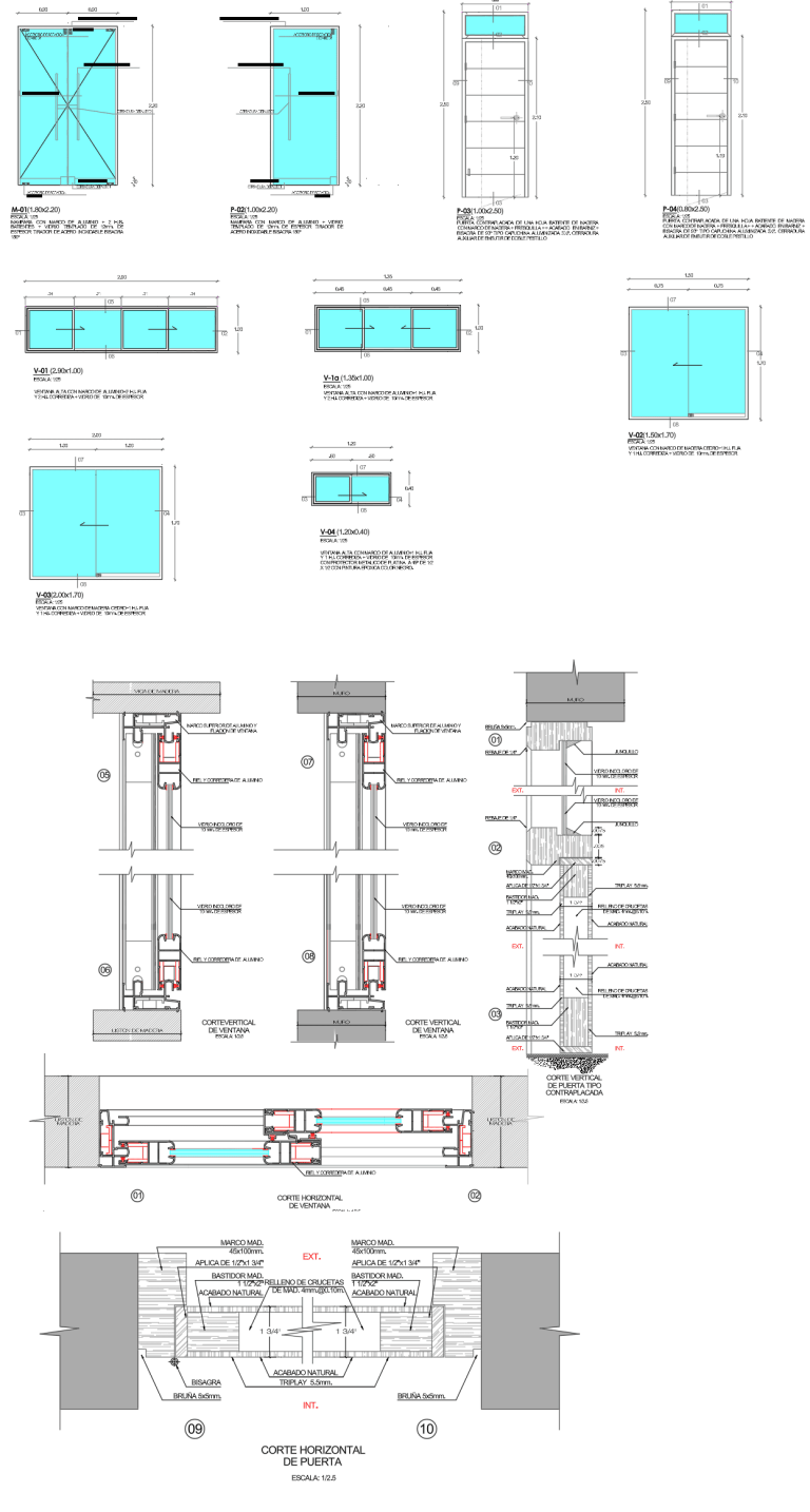 Detalles de Puertas, Ventanas y Mamparas