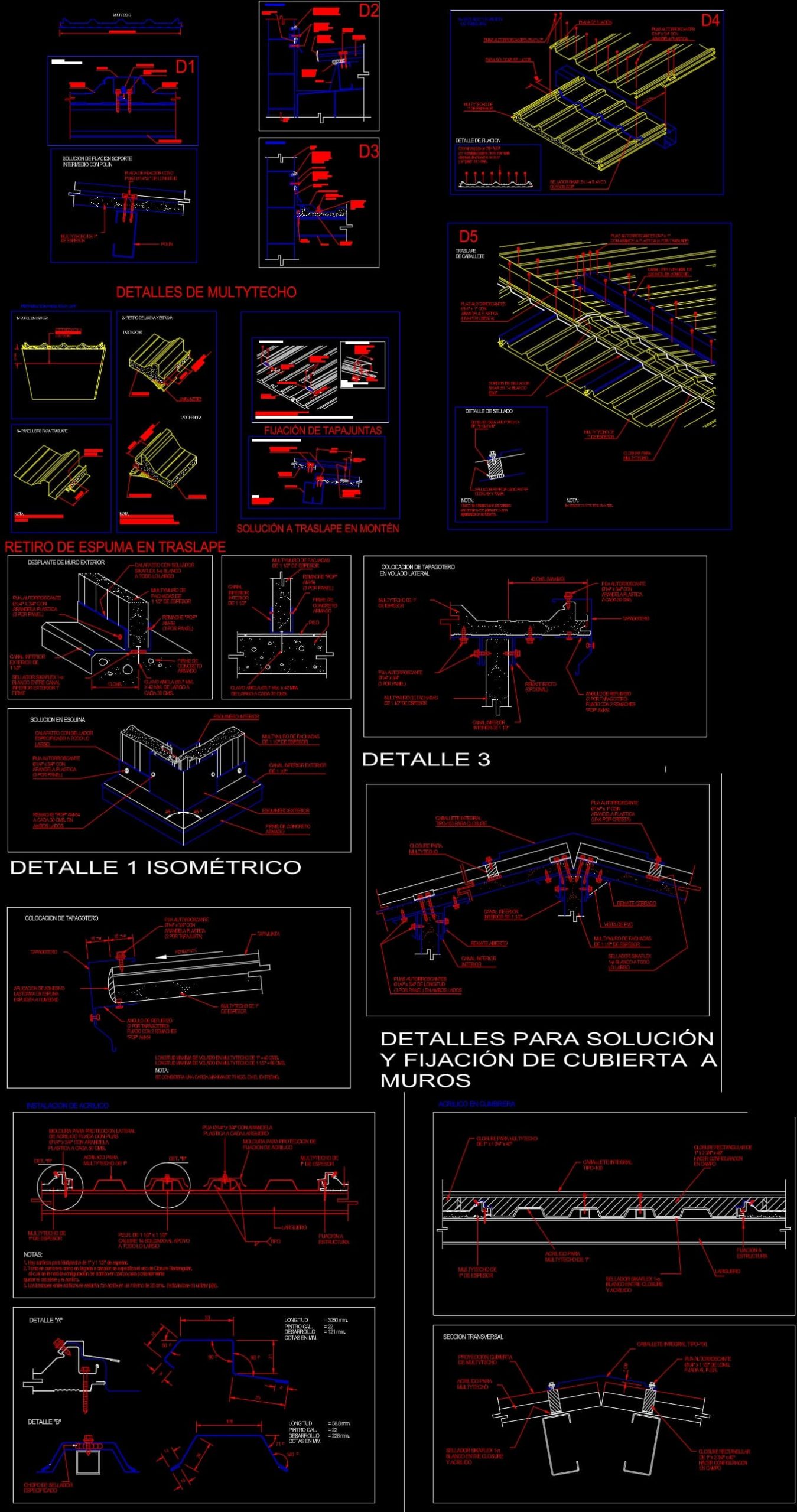 Detalles de Anclaje para Cubiertas de Multypanel