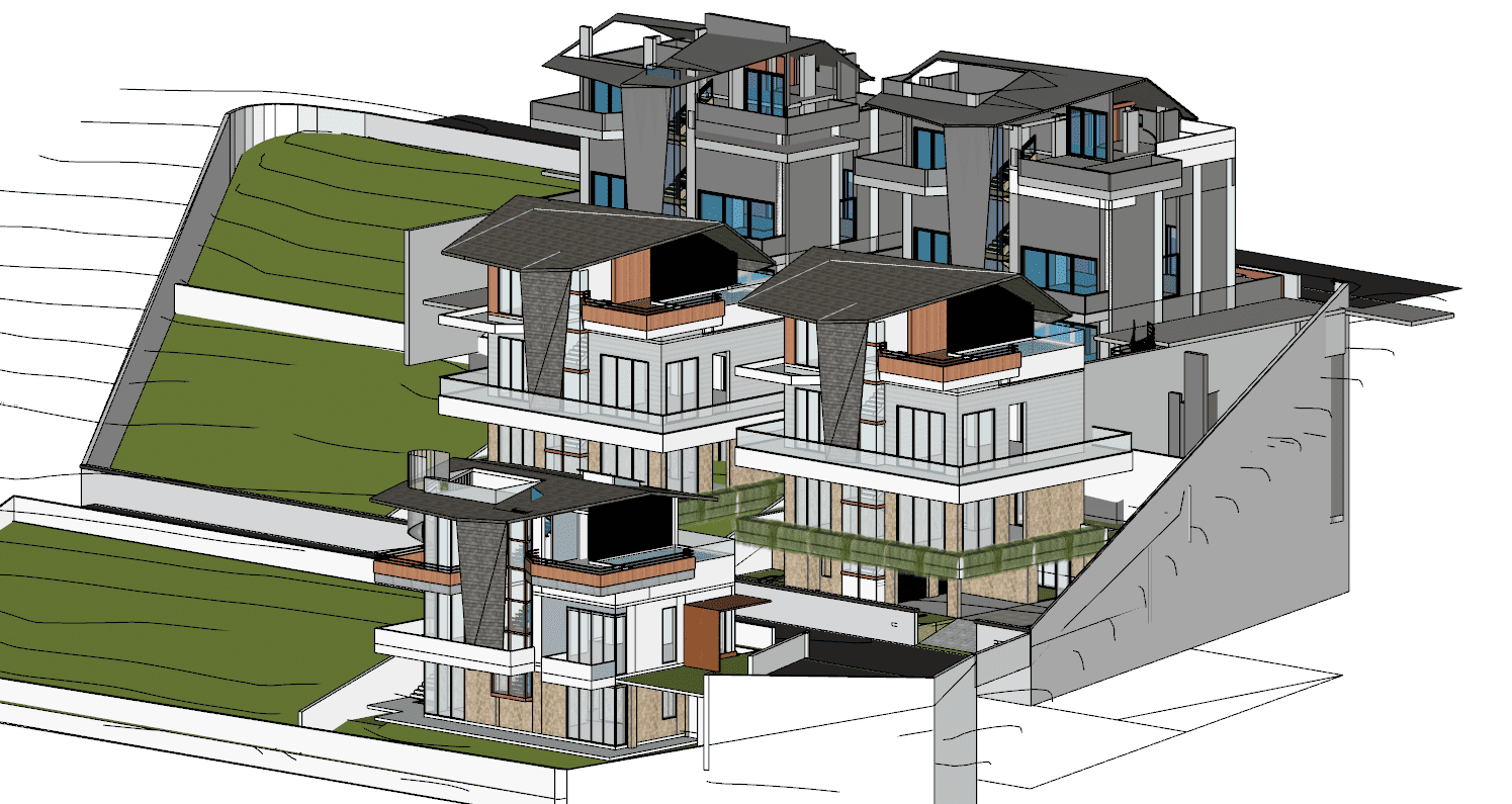 Diseño de Villa Residencial en Terreno Inclinado