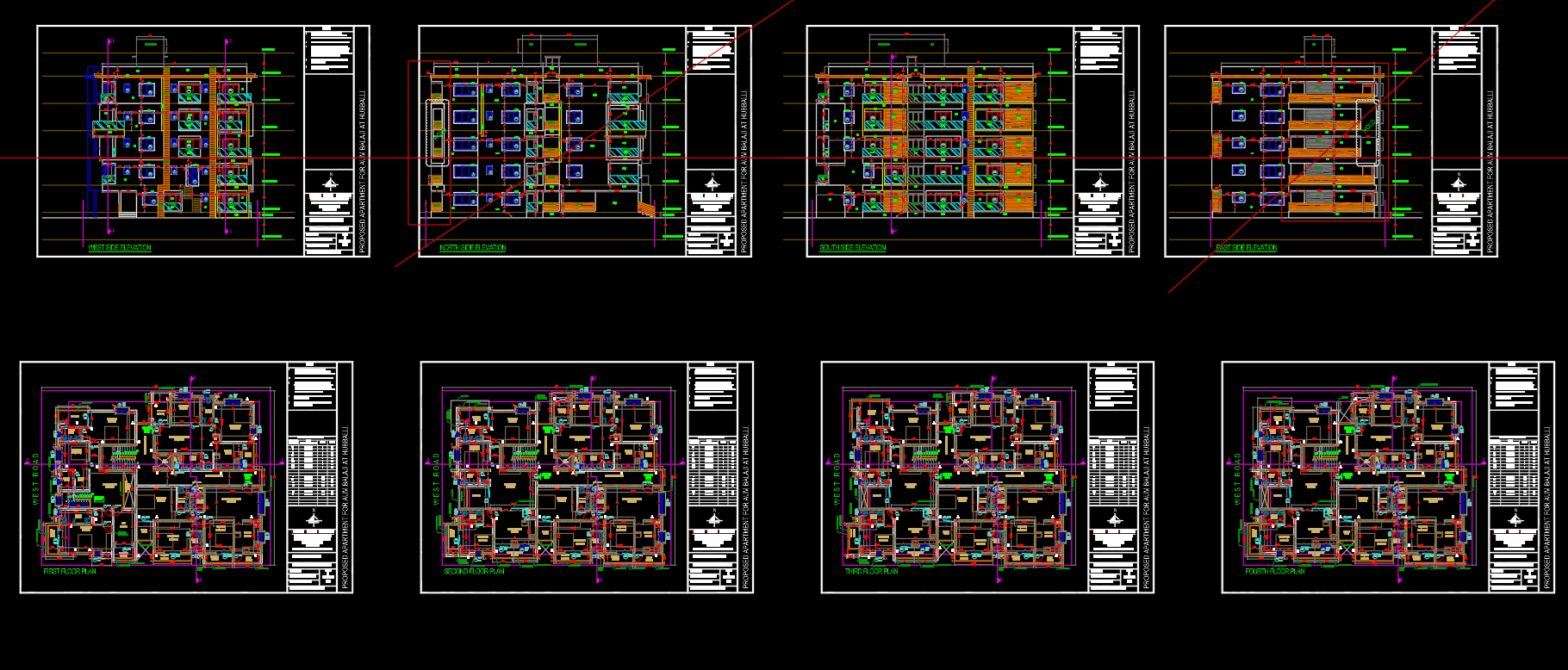 Plano Arquitectónico de Edificio de Departamentos