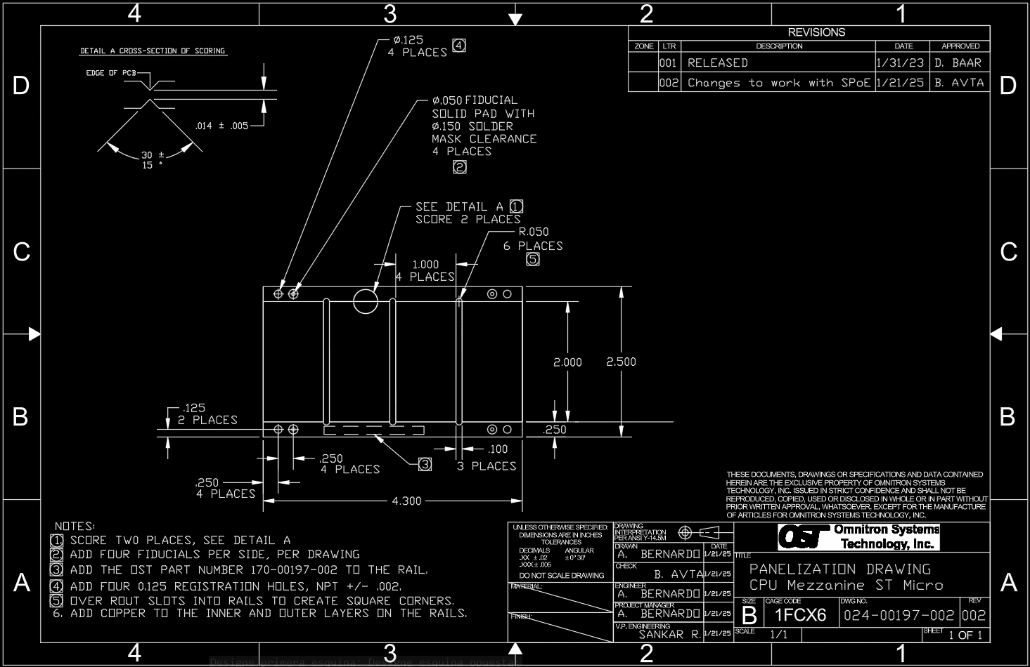 Plano de Panelización para Circuito impreso