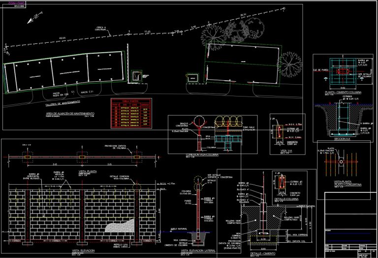 Plano Constructivo de Muro Perimetral