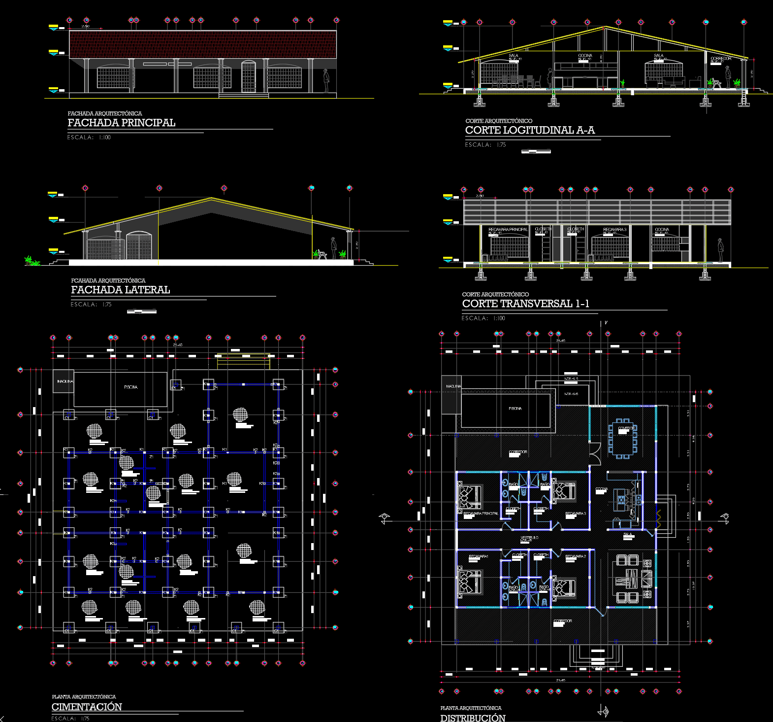 Planos Arquitectónicos de Casa Campestre