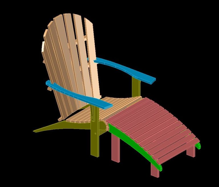 Sillón de Playa de Madera con Reposapiés