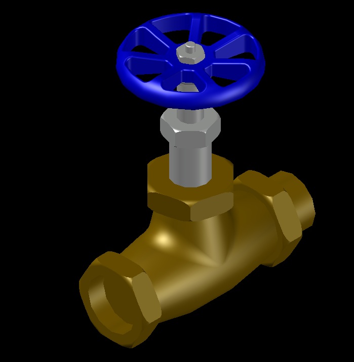 Valvola dell'acqua 3D per installazioni